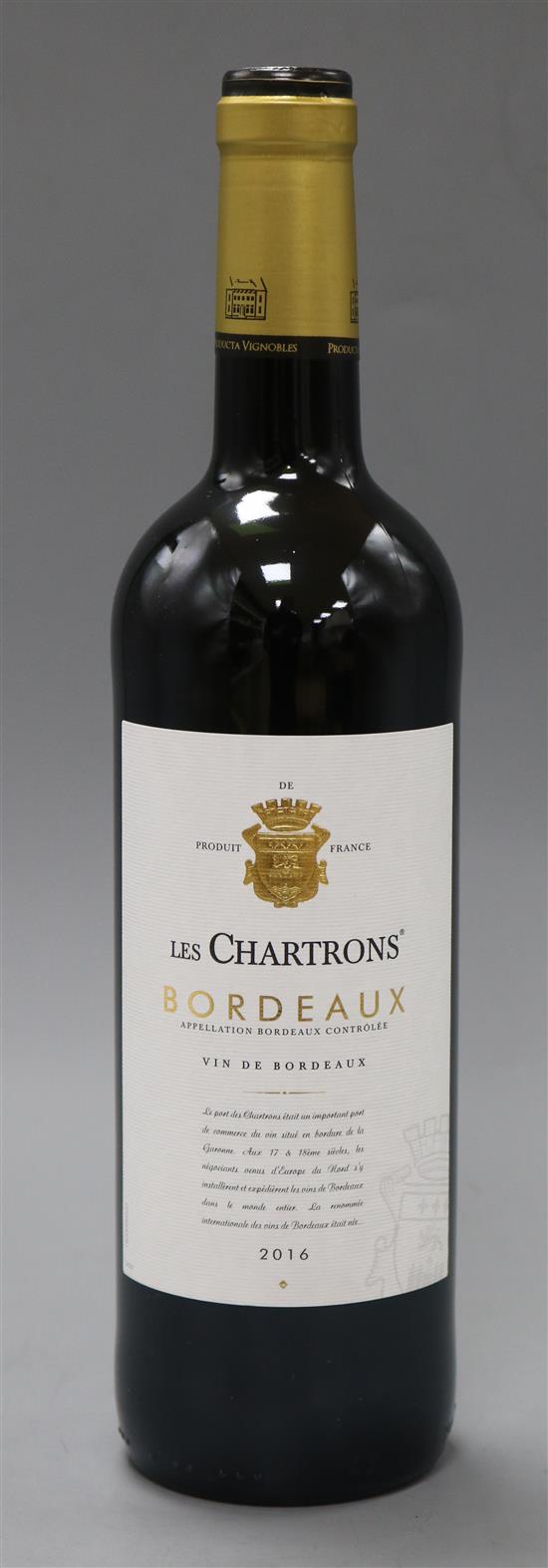 Five bottles of Bordeaux les chartrous, 2016